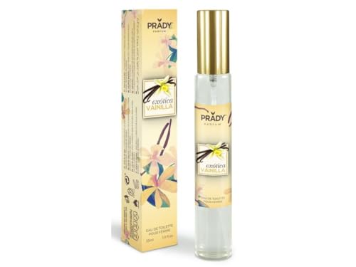 Prady Eau de Toilette Exotica Vanille pour Femme - Douceur vanille et fruité - 33 ml - Parfum envoûtant