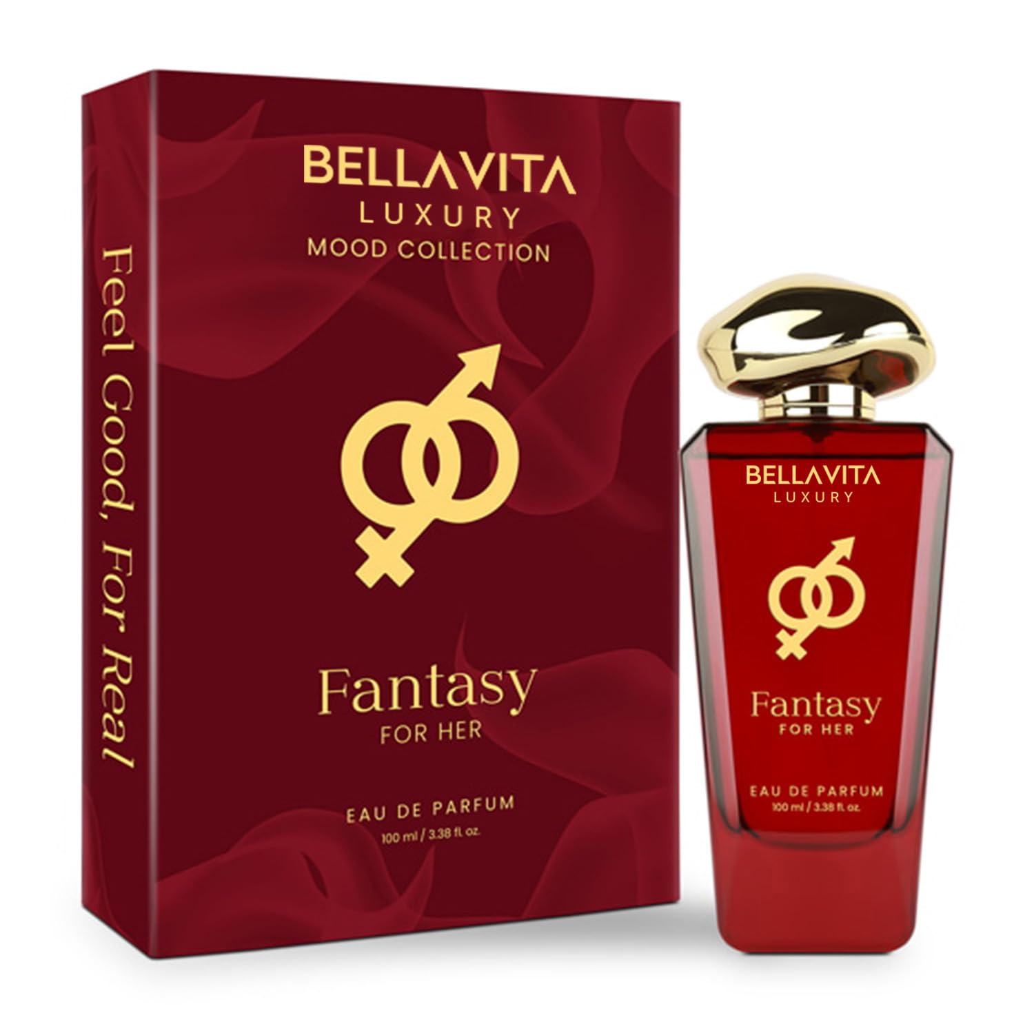 BELLAVITA Luxury Mood Collection Fantasy Parfum longue durée pour femme 100 ml | Technologie phéromones | Notes de poivr